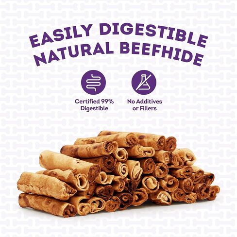 American Sourced Beefhide Mini Rolls 3-3.5" Dog Chew Treats - Chicken Flavor, 40 Count/1 Pack in Saudi Arabia