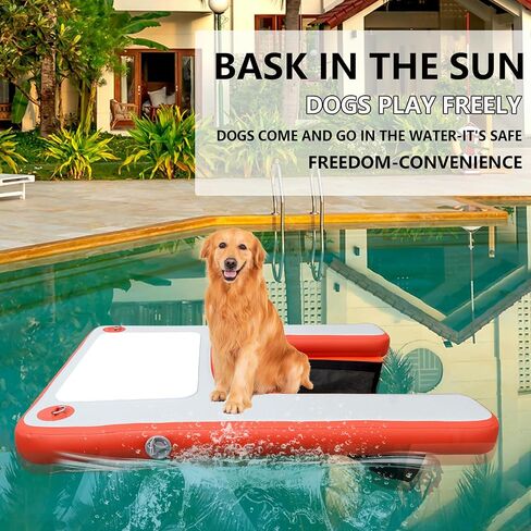 Inflatable Dog raft ramp, Water Sports Floating Platform, Swimming Pool Floating Ladder, Boat Dock ramp Ladder, Water Dog Ladder in Saudi Arabia