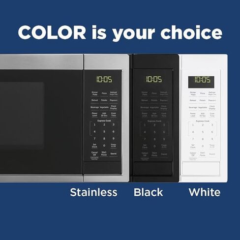 GE GCST09N1WBB Microwave Oven, 900-watt 7 Auto Cooking Settings, Child-Lock Technology, Kitchen Essentials for The Countertop, Dorm Room or Apartment, Compact 0.9 Cu. Ft, Black in Saudi Arabia