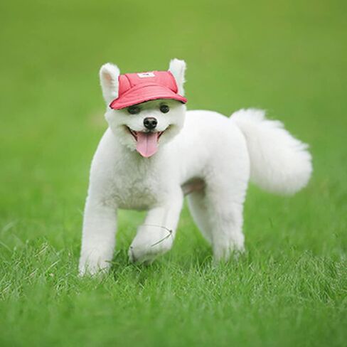 Leconpet Baseball Caps Hats with Neck Strap Adjustable Comfortable Ear Holes for Small Medium and Large Dogs in Outdoor Sun Protection (S, Colour Flower) in Kuwait