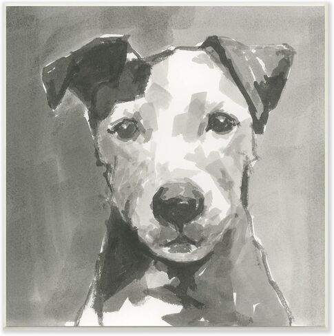 Stupell Industries Muted Dog Portrait Cute Quiet Expression, Design by Cartissi in Saudi Arabia