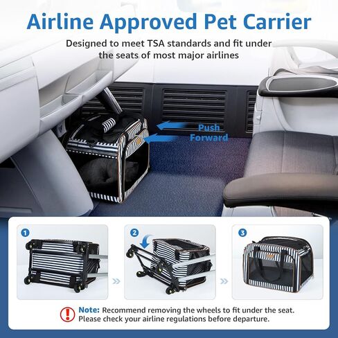 Lekebobor Pet Carrier with Wheels for Small Dogs and Cats,Airline Approved Rolling Pet Carrier with Telescopic Handle,Rolling Dog Cat Carrier,Grey in Saudi Arabia