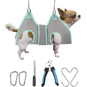 Dog Grooming Hammock,XX-Large Dog Sling for Nail Trimming, Dog Nail Clipper Harness,Dog Restraint Holder for Pet Grooming Suspension Hanger