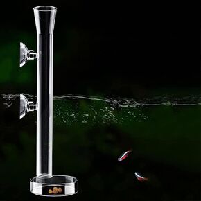 9.8 Inch Shrimp Feeding Tube and Dish, Clear Aquarium Fish Feeder for Fish, Shrimp and Benthic Animals