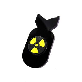 Atomic Nuclear Radioactive A Bomb Pin Brooch Accessory, Radiology Steampunk Fall Out Atom Bomb Jacket Pin Radiology Tech Gift
