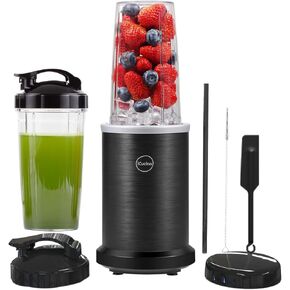 iCucina Blenders for Smoothies and Shakes, 1000W Personal Blender 32 oz * 2 To-Go Portable Cups with Lids for Frozen Fruits, Protein Drinks, Ices, 13 Pcs Blender Set for Kitchen