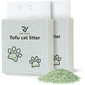 Tofu Cat Litter Strong Clumping Cat Litter Ultra Absorbent Odor Control Flushable Cat Litter Low Tracking Dust-Free Cat Litter Pellets Eco-Friendly 12LB (2 Packs/Original Flavor)
