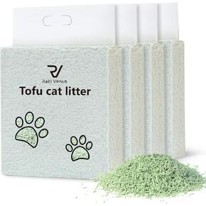 Tofu Cat Litter Strong Clumping Cat Litter Ultra Absorbent Odor Control Flushable Cat Litter Low Tracking Dust-Free Cat Litter Pellets Eco-Friendly 12LB (2 Packs/Original Flavor)