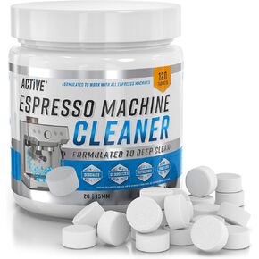 Espresso Machine Cleaning Tablets Descaling - 120 Tabs | Compatible with Breville Barista Express, Gaggia, Delonghi, Jura, Philips | Expresso Maker Backflush Oil Remover Solution Cleaner Clean Tablet