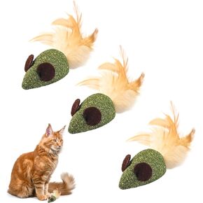 Mouse Toys for Cats, Ideal Catnip Mice to Stimulate Cat Exercising and Interacting, Valued Combo 3 Pieces of Catnip Toys
