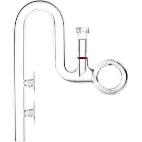 Glass Lily Pipe Spin Outflow with Surface Skimmer for Aquarium Planted Tank (17mm for 16/22mm (5/8'' i.d.) tubing)