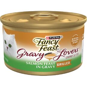 Purina Fancy Feast Gravy Lovers Salmon Feast Gourmet Cat Food in Wet Cat Food Gravy - (Pack of 24) 3 oz. Cans
