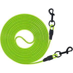 Dog Tie Out Cable - 10/20/30/40 FT Long Steel Wire Dog Leash - Heavy Duty & Durable Dog Chain for Yard - Dog Leads for Large Dogs Up to 150 Lbs - (Green, 30FT)