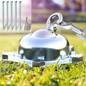 360° Swivel Dog Tie Out Stake with 5 Screw Dog Anchors, Heavy Duty & Rust Proof Dog Stake Can Holds 1000Lbs of Pull Force, Up to 150lbs Dogs Perfect to Camping Outdoor-Lifetime Replacement