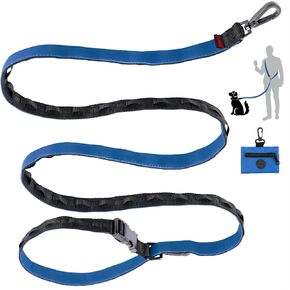 Dog Leashes,Hands Free Multifunctional Dog Leashes for Running,Biking Or Hiking|Can Be Used Two Dogs,Adjustable Length(4-7Ft) | Dog Leash with Collar for Small,Medium & Large Dogs