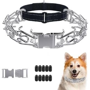 Training Collar for Dogs，Chain Collar for Dogs Adjustable Quick-Release Dog Training Collar, Stainless Steel Metal No Pull Dog Collar for Small Medium Large Dogs