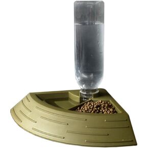 Reptile Feeder Bowl,Automatic Reptiles Water Dish Dispenser 2in1 Food and Water Feeding Bowls Terrarium Corner Bowl for Bearded Dragon Gecko Snake Lizard Turtles