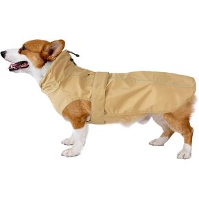 Waterproof Dog Raincoat with Reflective Strip, Adjustable Breathable Rain Coat Jacket with Leash Hole for Dogs (Blue, Small)