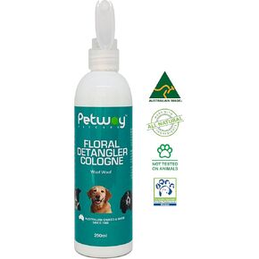 Petway Petcare Floral Detangler Cologne for Dogs, Detangling and Dematting Spray with Deodorizing Qualities for Added Shine and Luster to The Coat, Dog Grooming Detangler Conditioner Spray, 250ml