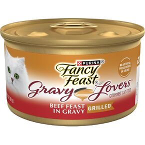 Purina Fancy Feast Gravy Lovers Beef Feast Gourmet Cat Food in Wet Cat Food Gravy - (Pack of 24) 3 oz. Cans