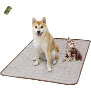 MICROCOSMOS Summer Cooling Mat & Sleeping Pad- Water Absorption Top, Materials Safe, Easy Carry, EZ Clean. Keep Cooling for Pets, Kids and Adults.(Brown, 28" x 22") in Kuwait