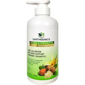 Earthgenics® Anti-Allergen, Dry Skin Support, Organic Shampoo for Dogs and Cats. All-in-One Solution. No Need for Additional Conditioner - 16 fl oz