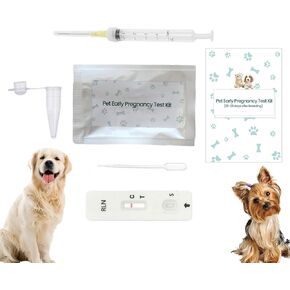 Fast and Accurate Dog Pregnancy Test Kit at Home - One-time Use Pregnancy Test for Dogs - Quick and Reliable Detection (1 Set)