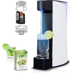 Sparkling Water Maker Machine - Home Soda Streaming Machine, Screw-In CO2 Carbonator, Countertop Water Mineralizer, Seltzer Soda Maker Machine Dispenser - CO2 Cylinder Not Included - Black in Kuwait