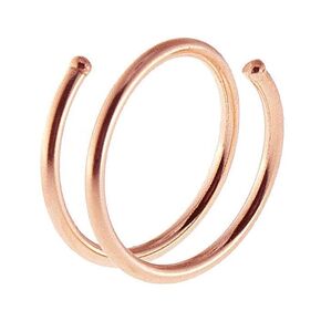 4.5mm 24 GA Sterling Silver Double Tragus Elbrow Rock Snug Daith Ring Hoop for Single Piercing Spiral Twist Nose Hoop for Women Girls (Sterling Silver 925 | 24 GA, 4.5mm | Left Side)
