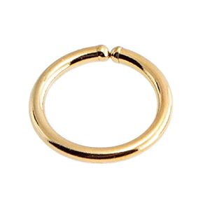 6mm 18 GA 14K Gold Filled Snug Fitting Nose Open Ring Hoop Huggie Piercing Jewelry for Women Sold As One (6mm / 18 gauge, 14K Gold Filled)