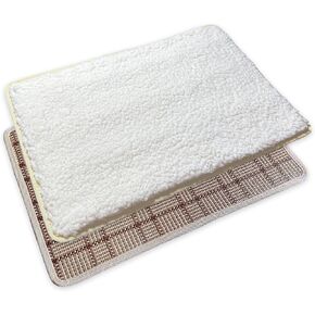 Replacement Pad for Dog Carrier Cat Carrier Pet Carrier, Plush and Rattan Mats, Double-Sided, Dog Bed Mat Crate Mat Kennel Pad 2-Pack