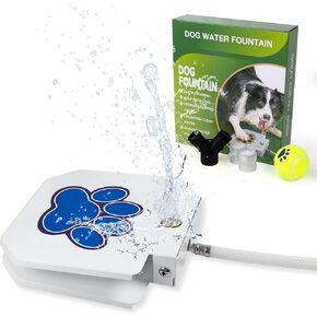 BACOENG Dog Water Fountain Step On, Outdoor Dog Water Sprinkler, Drinking Water Toy for Large Dogs, Paw Activated Water Dispenser, Upgrade Copper Valve Set