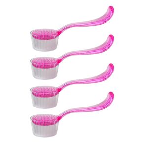 Ipetboom Hamster Guinea Pig Brush - 4pcs Small Pet Bath Brush Bunny Accessories - Hamster Shower Brush Massage Accessories - Shower Comb for Pet Nail Cleaner Plastic