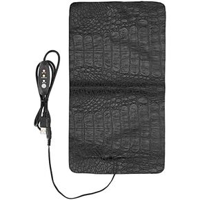 Pssopp USB Reptile Anti‑Scratch Heating Pad Reptile Heat Pad Temperature Adjustable Under Warmer Heating Mat for Small Animals(L)