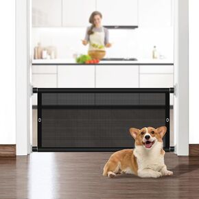Expandable Pet Gate for Dogs, 28"-38" Width Step Over Short Dog Gates, Puppy Gate Indoor Dog Gate for The House, Doorway, Stairs