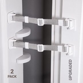 SVD.PET Upgraded Cat Door Latch & Stopper: Door Strap for Cats, A Simpler Pet Gate Solution to Dog Proof Your Home & Keep Dogs and Kids Out of Litter Box & Cat Feeder. (White)