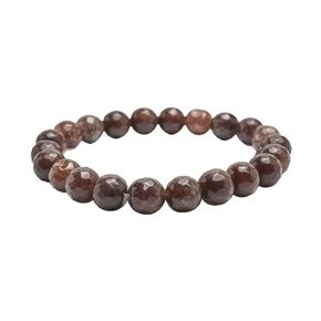 Handmade Womens Mens 8mm Gemstone Beaded Bracelet Stretchy | Chakra Healing Crystal Gemstone Beads Bracelet Stretch For Men, Women and Girls (Lilac Cracked Agate)