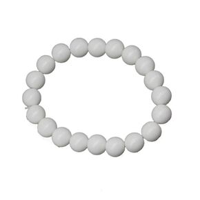 Handmade Womens Mens 10mm Gemstone Beaded Bracelet Stretchy | Chakra Healing Crystal Gemstone Beads Bracelet Stretch For women (White Agate)