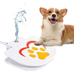 Sturdy Dog Water Fountain, Dog Sprinkler for Outdoor Dog Drinking Water, Easy Paw Activated Drinking, Providing Constant Stream,Y Splitter Included