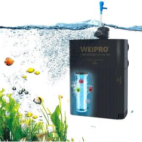Fish Tank Filter for 10-40 Gallon Tank, U-V Aquarium Filter Rainfall Submersible Green Clean Machine (TU-900(for 40-150 Gallon Tank))