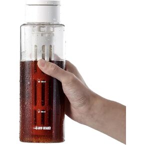 MHW-3BOMBER Camping Cold Brew Coffee Maker 600ml/20oz Travel Cold Brew Pitcher For Space Saving Iced Tea and Coffee Maker with Filter White CE6136-OS