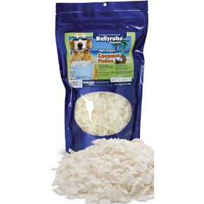 Bellyrubs Coconut Flakes for Dogs – 10oz Resealable Bag | Certified Organic Coconut Chips | Gluten & Cholesterol Free | Promotes Healthy Skin & Coat | Digestive Aid | Energy Booster | Made in USA in Saudi Arabia