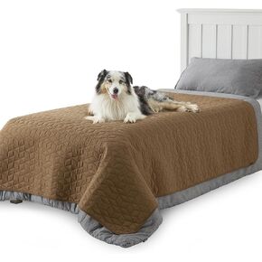 Bedsure 100% Waterproof Couch Cover for Dogs Washable - Non Slip Waterproof Blanket Large for Bed Sofa, Lightweight Furniture Protector Durable for Pet Cat Puppy with Non-slip Bottom, Grey, 52x82IN in Kuwait