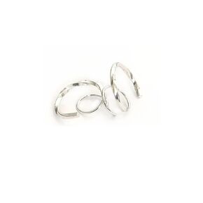 Handmade Large Loop Twist Earrings | Sterling Silver Double Twist Hoop Earrings for Single Piercing | Trendy Spiral Illusion Hoops for Women Gifts (sterling-silver)
