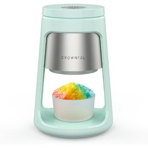 CROWNFUL Shaved Ice Machine, Snow Cone Machine with 2 Ice Cups, Ice Shaver Machine for Snow Cones, Snowballs, Frozen Cocktails and More, Easy to DIY with Snow Cone Syrup at Home