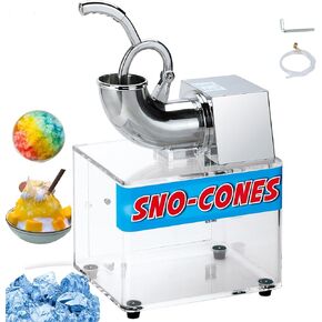 Snow Cone Machine Big Storage Box Ice Shaver Hotsell Shaved Ice Machine Dual Blade ETL plug Commercial Smoothies Ice Crusher Party Use 110V Business Use Summer Best Choice