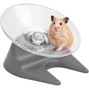 Hamster Wheel Saucer Silent Spinner/Quiet Exercise Flying Runner for Dwarf Hamster/Gerbil Rat/Hermit Crab Small Cage