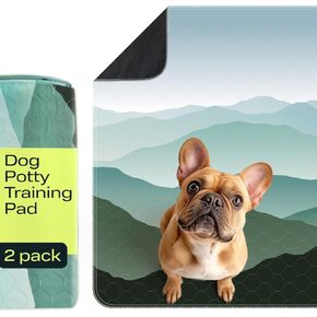 PetSpy Washable Pee Pads for Dogs - Waterproof Reusable Puppy Pads No-Slip Surface - Stylish Dog Potty Training Pads Protect Against Leakage (Ornament, 1 Pack - 72" x 72")