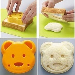 Bear Shape Sandwich Mold Cutter,Bread Sandwich Shapers Maker for Kids