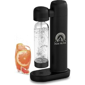 Original Soda Maker (Matte Black): Carbonate Drink (1L PET Bottle Included), Create Sparkling, Seltzer & Fizzy Water, Compatible with Any Screw-In 60L CO2 Carbonator (Not Included)